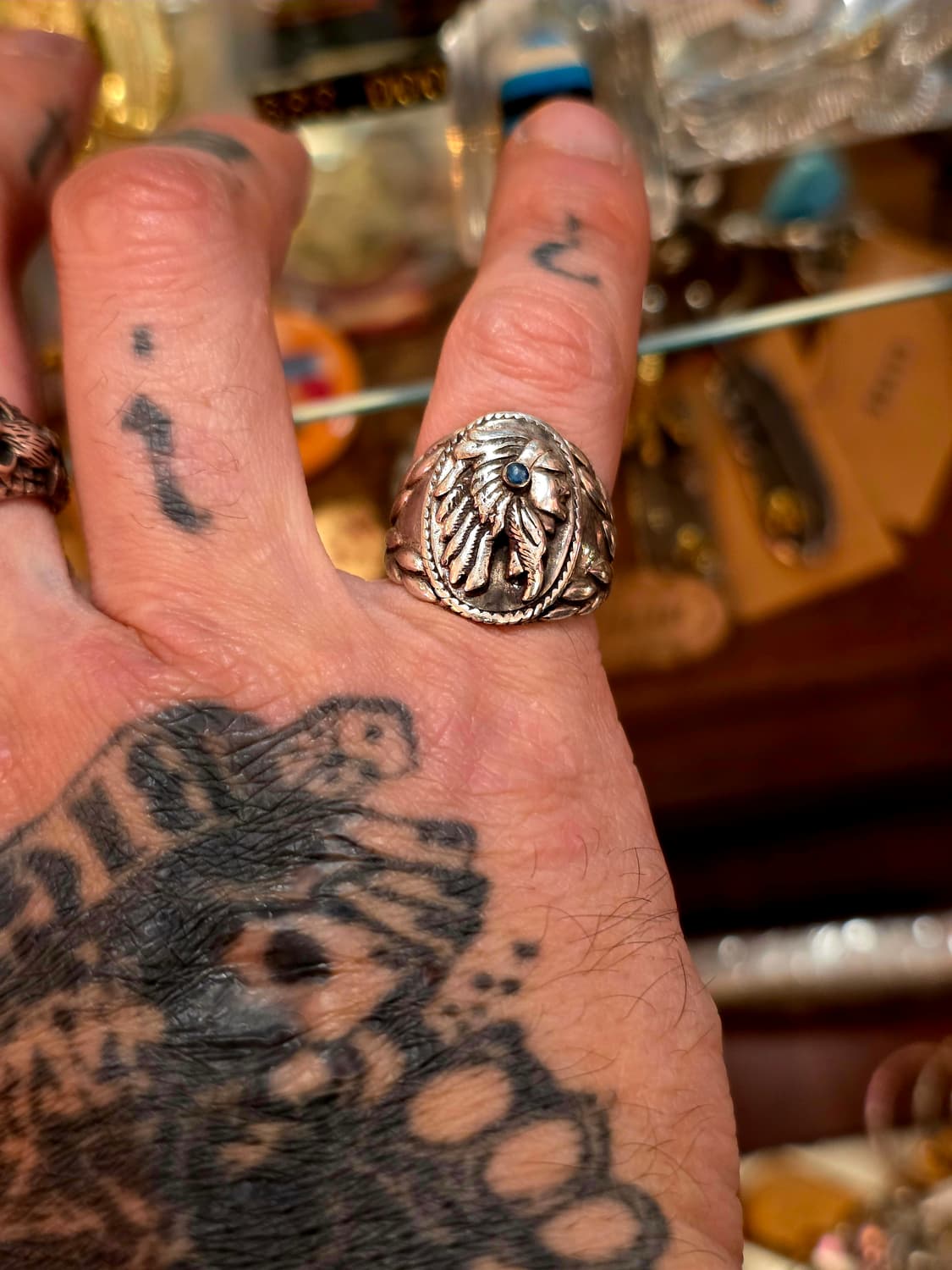 USA Vintage Silver925 Native Ring 상품이미지8