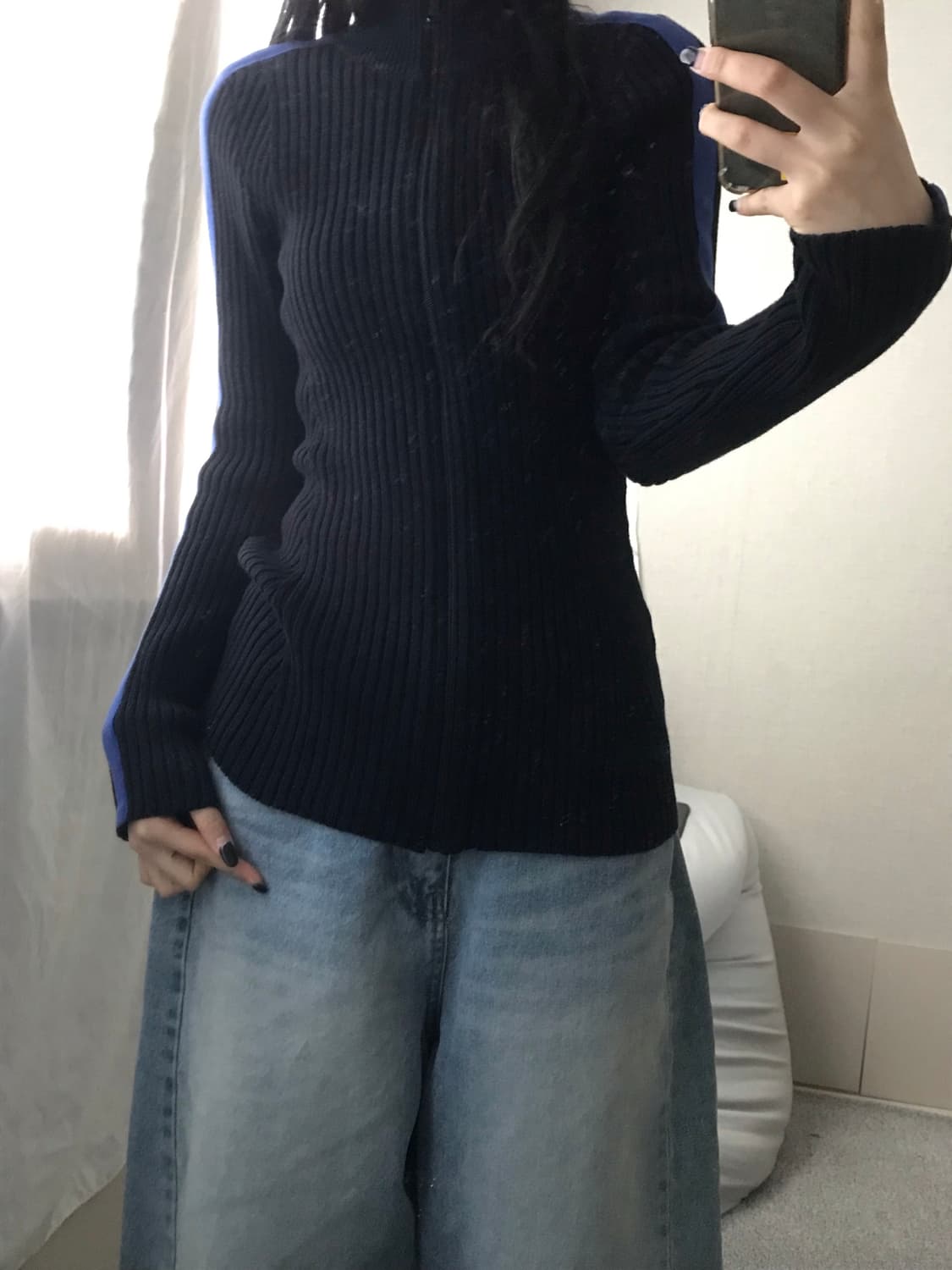 폴로 딱붙핏 니트집업 상품이미지4