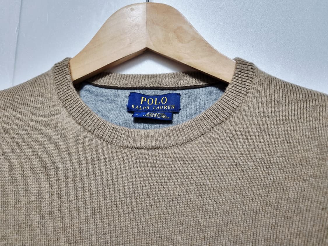 남성 폴로 메리노 울 100% WOOL 양모 모 라운드 긴팔 니트 상품이미지7