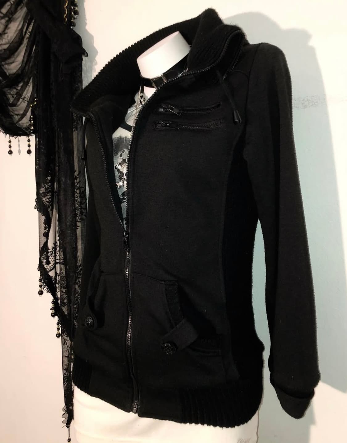 00s 하이넥 아우터 자켓 오피움 락시크 y2k 상품이미지4