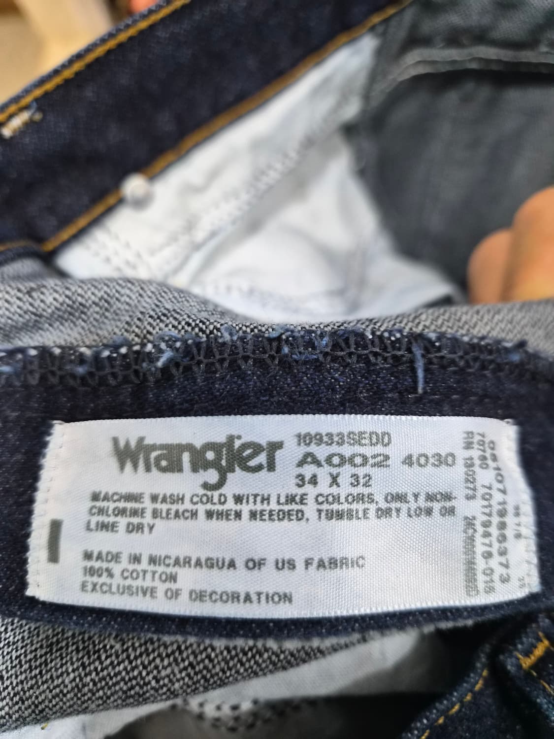 34) 랭글러 실버탭 인디고 데님 팝니다 상품이미지5