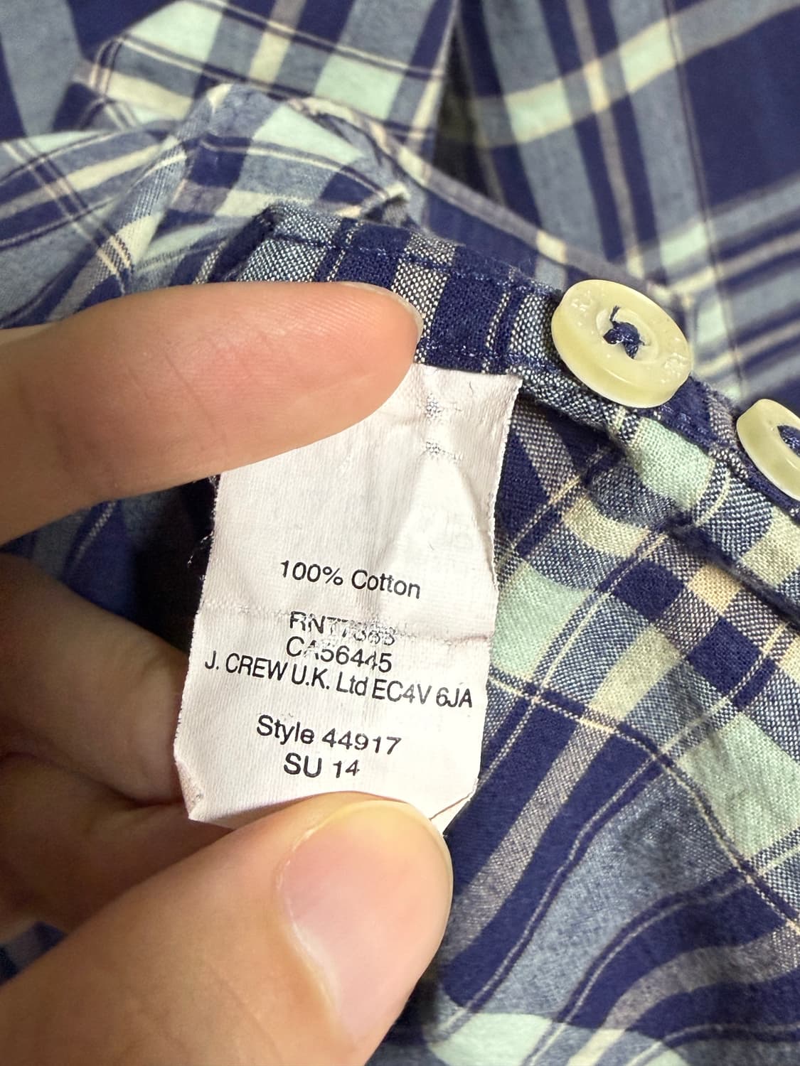 [S] 제이크루 테일러드 핏 체크 셔츠 상품이미지4