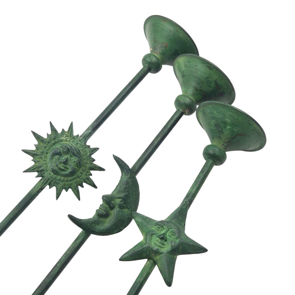 80s 미국 브라스 해와 달 별 스탠드 촛대 1p 상품이미지6