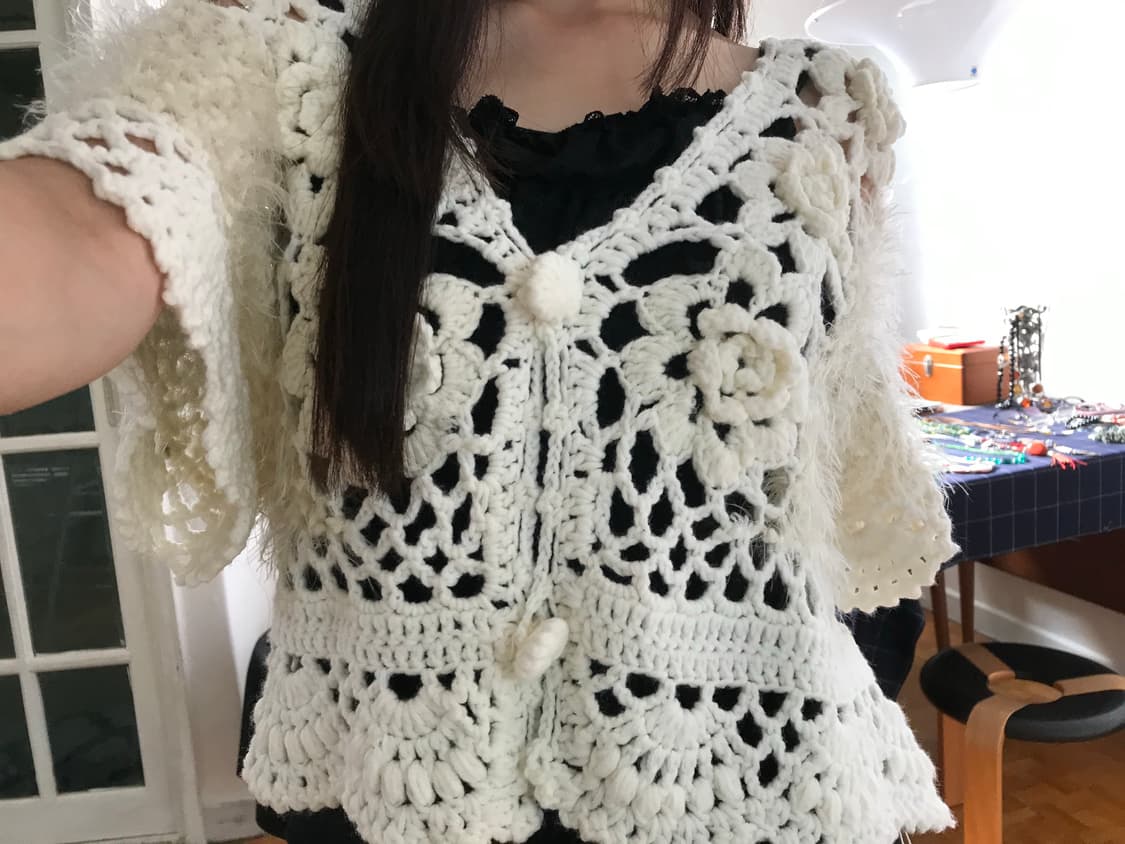 vintage crochet cardigan 상품이미지5