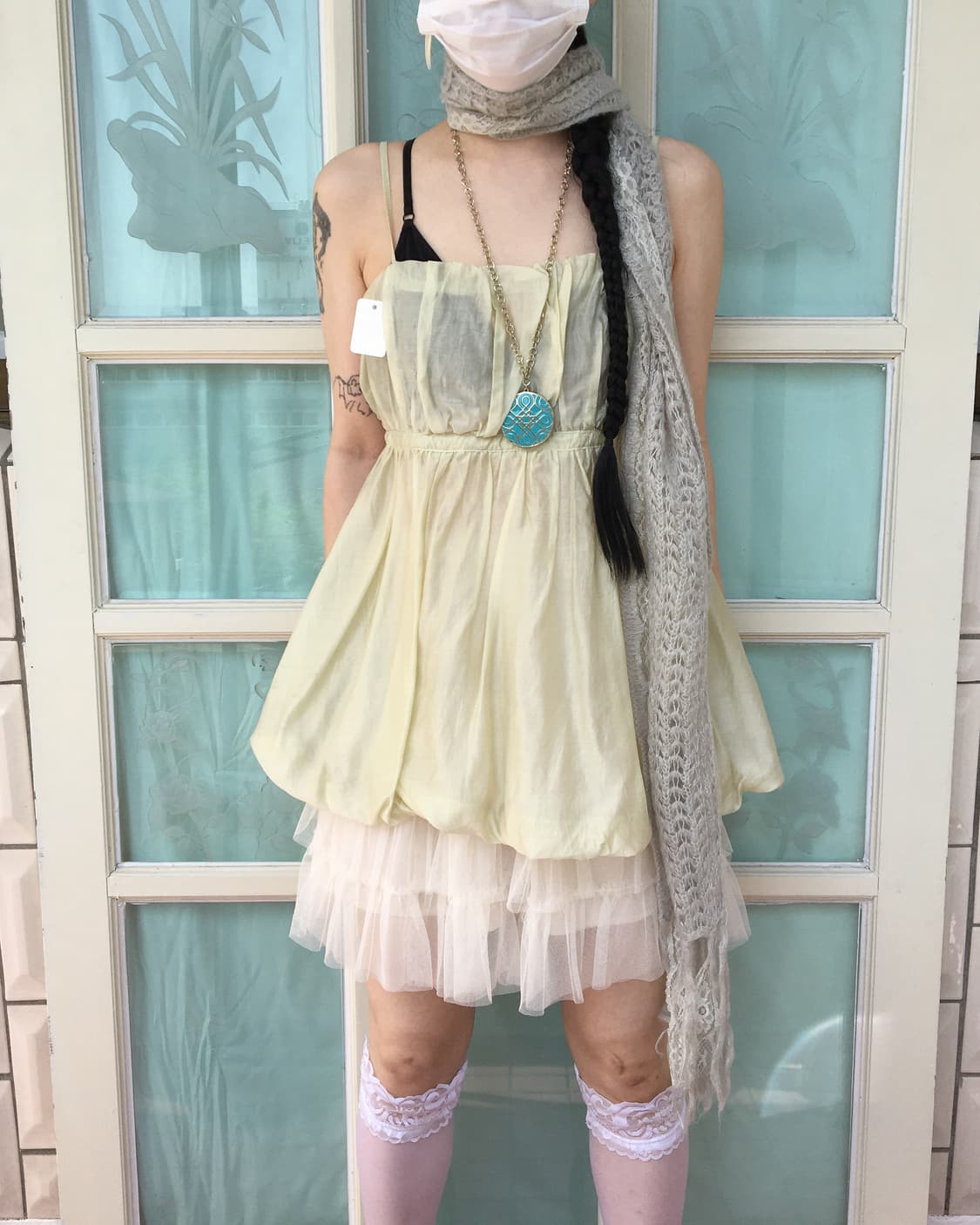 lace trimming net muffler 상품이미지5