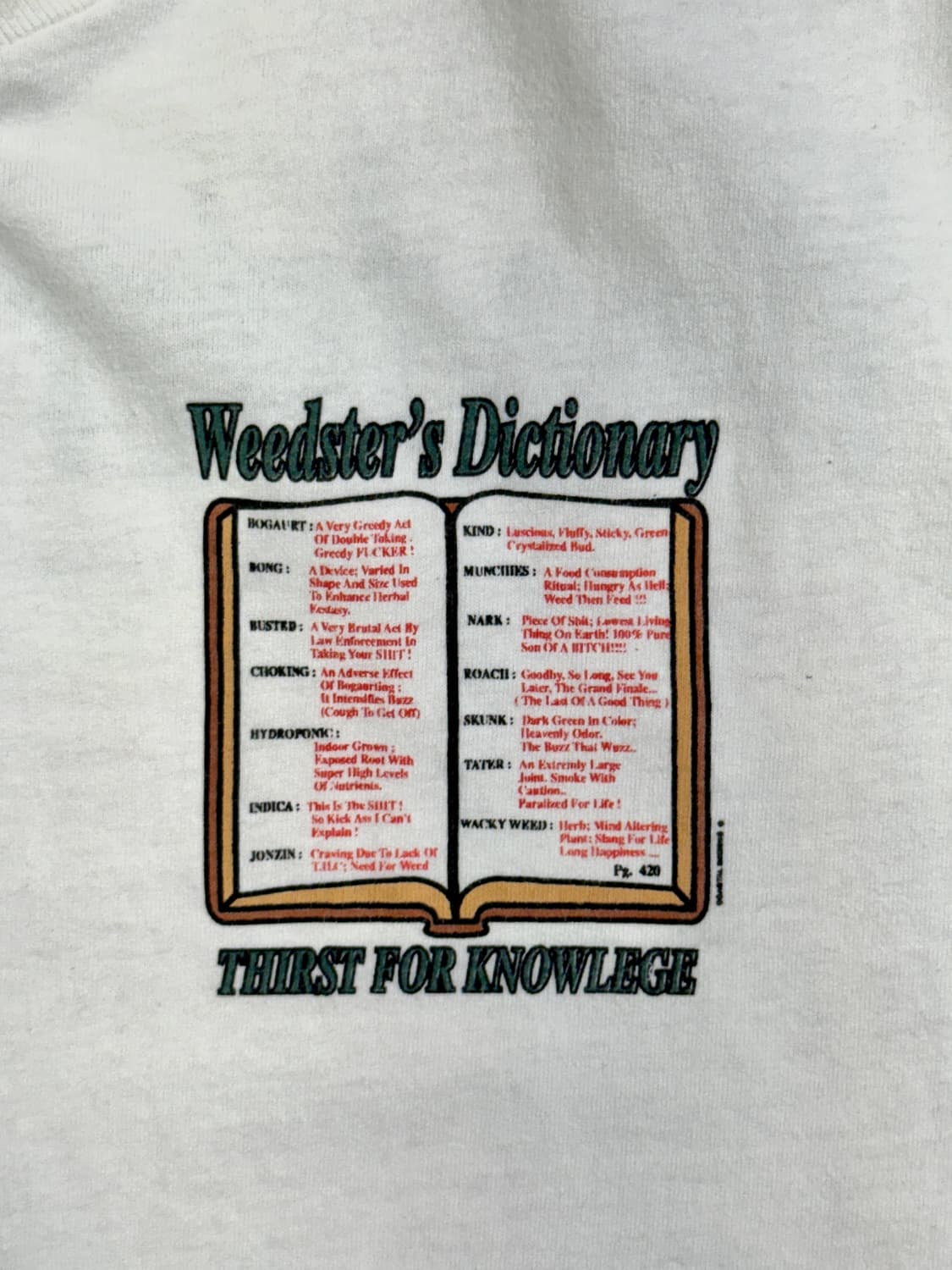 90s Weedster’s dictionary 프린팅 티셔츠(#T20) 상품이미지4