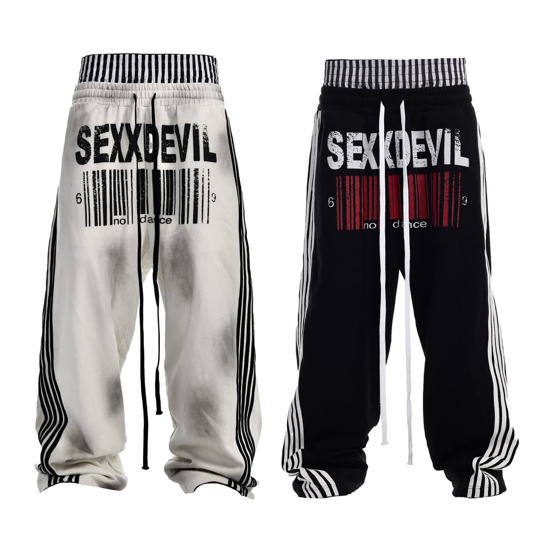 Xx Devil Barcode Wide Sagging SweatPants 상품이미지1
