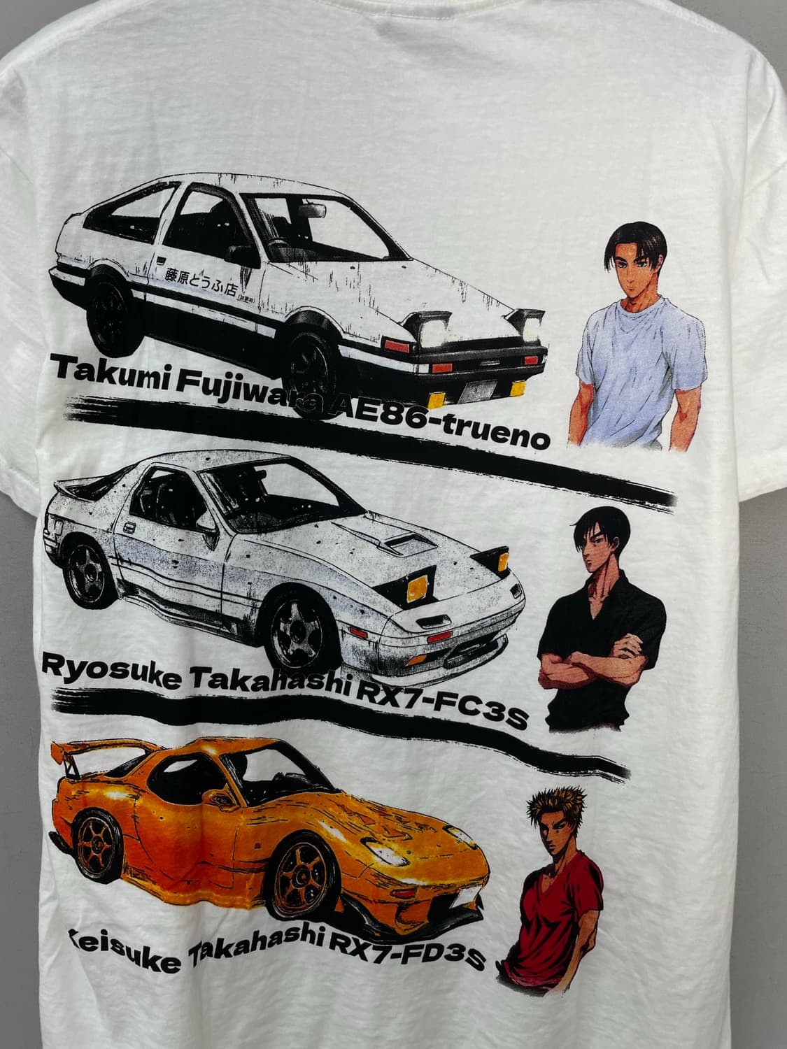 빈티지 이니셜D 프린팅 반팔 H2548 상품이미지4