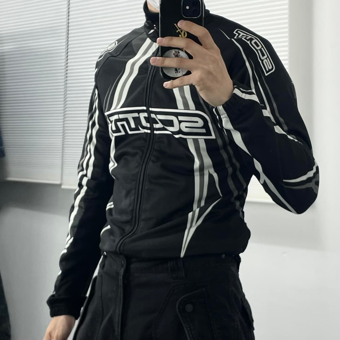 S(M) 빈티지 하이넥 레이싱 자켓 상품이미지3