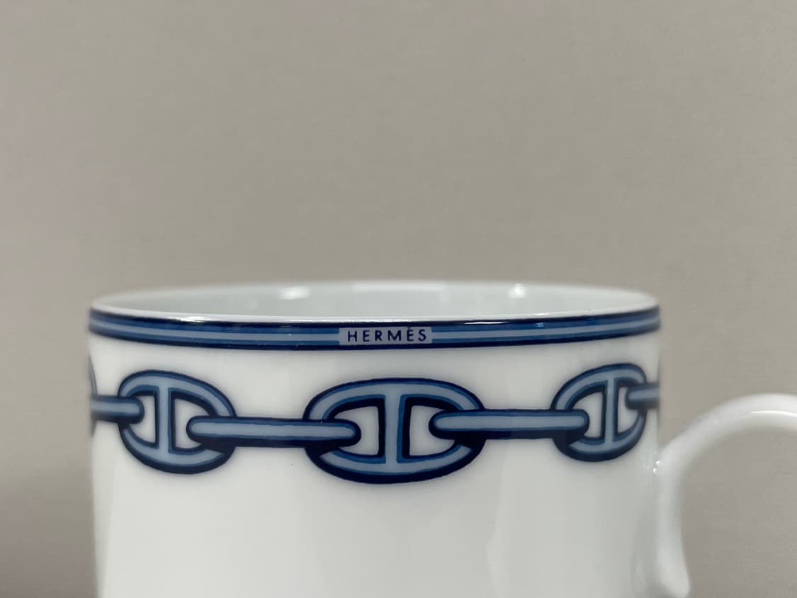 에르메스 샹달 블루, 플래티넘 머그컵 2P 세트 HERMES 상품이미지3