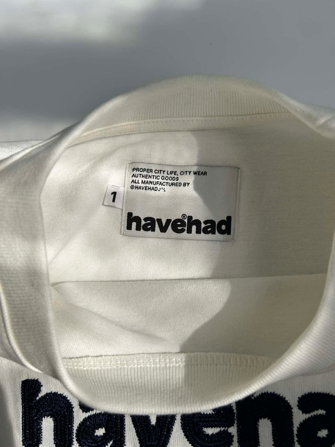 [1] havehad 해브헤드 시그니처 화이트 반팔 티셔츠 상품이미지4