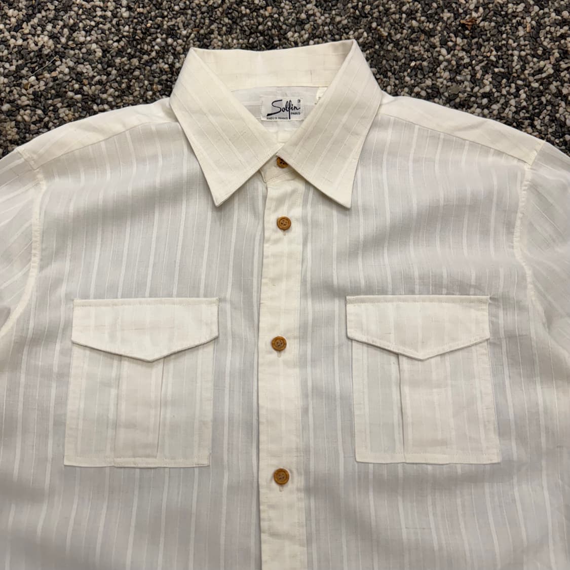 70s 솔핀 Solfin 빈티지 구아야베라 셔츠 made in Franc 상품이미지2