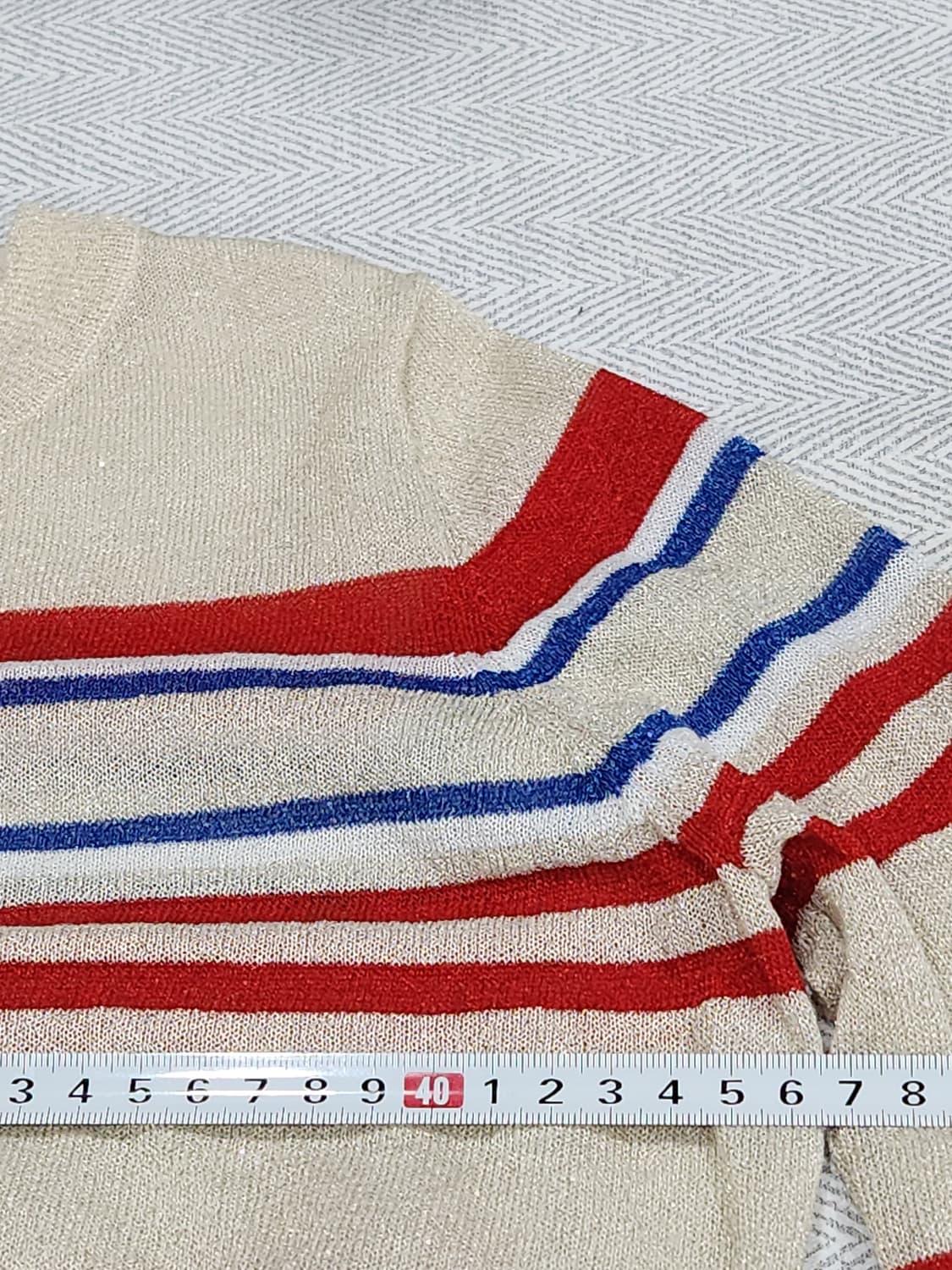 [F] 나인 NAIN 스트라이프 골드펄 니트 F 상품이미지7