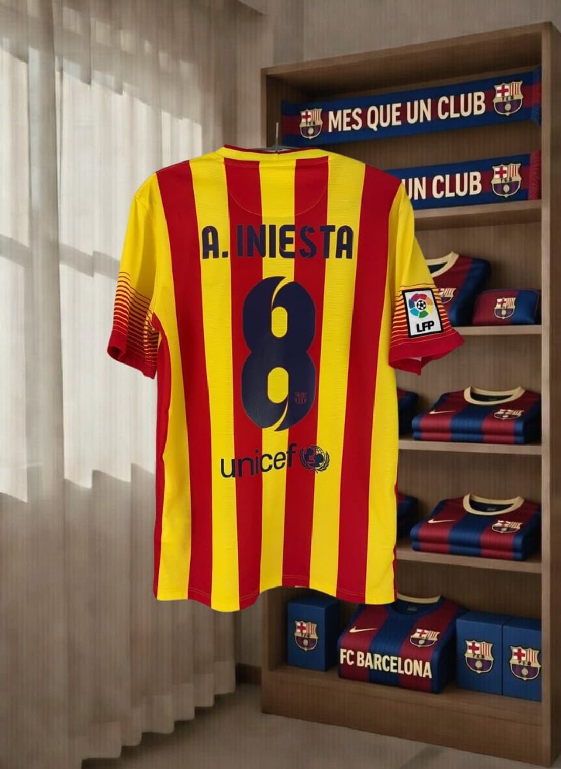 13-14 바르셀로나 어웨이 이니에스타 유니폼 정품 상품이미지1