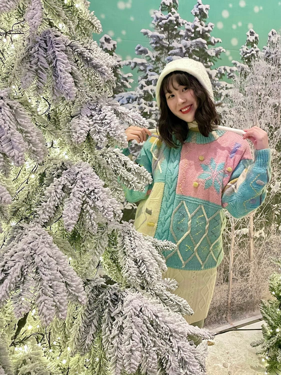 눈꽃 파스텔 니트 set❄️🩵 상품이미지2