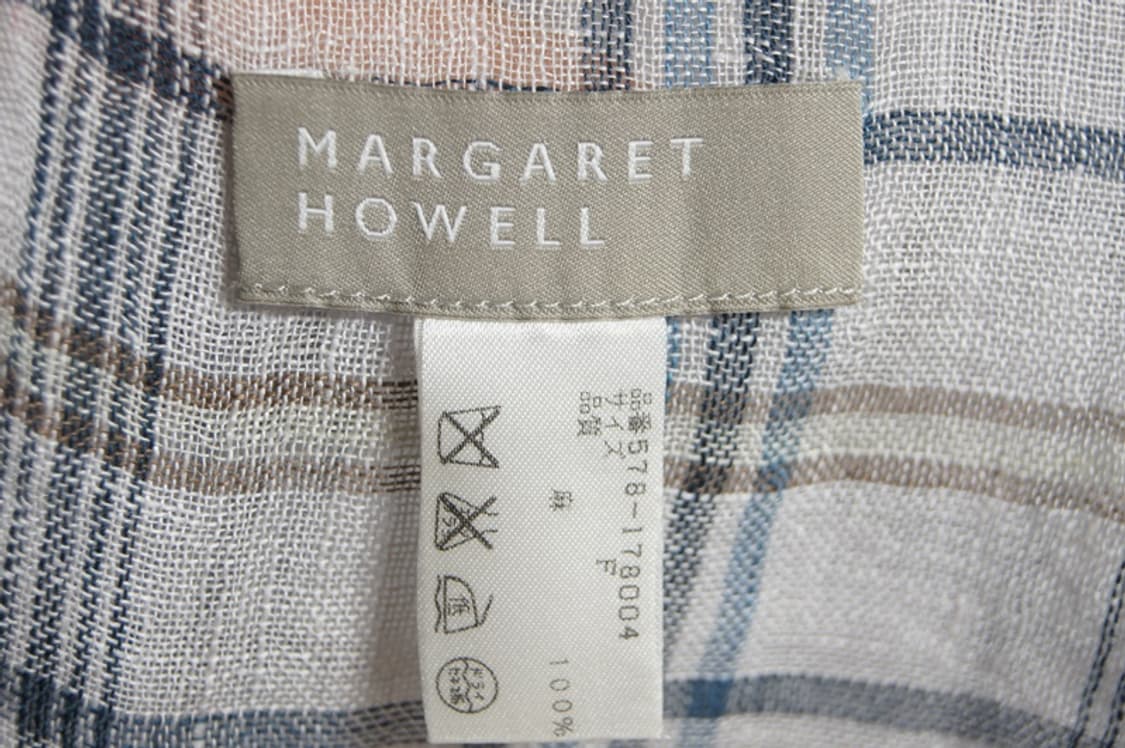 마가렛호웰 정품 린넨 체크 빅숄 상품이미지8