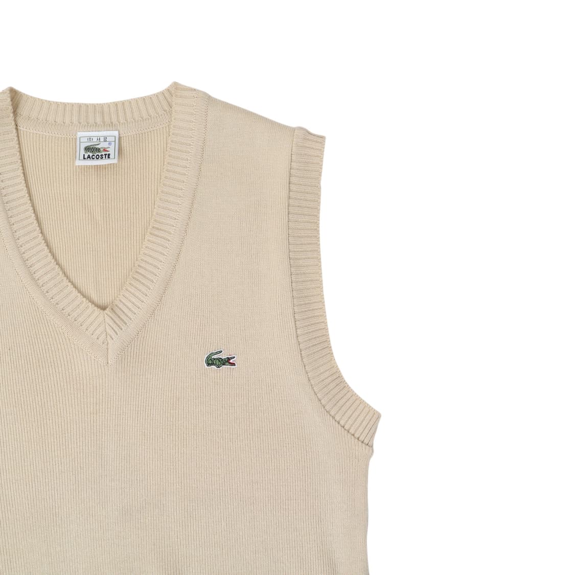 라코스테 아이보리 니트 베스트 상품이미지3