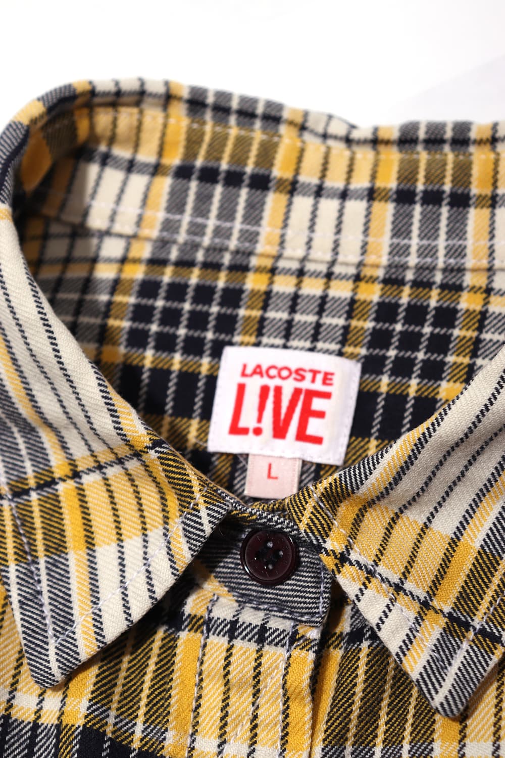 LACOSTE 체크 슬림핏 셔츠 women L 상품이미지4