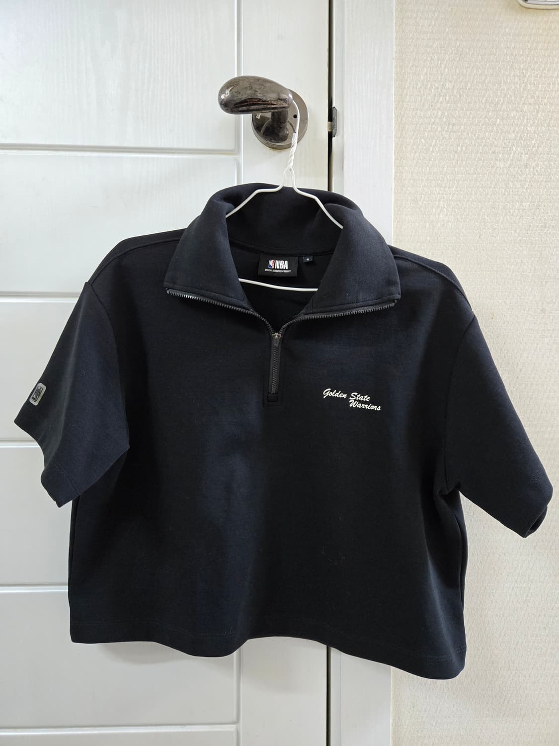 NBA 반집업 (세미)크롭반팔 블랙 S사이즈 새상품 상품이미지3