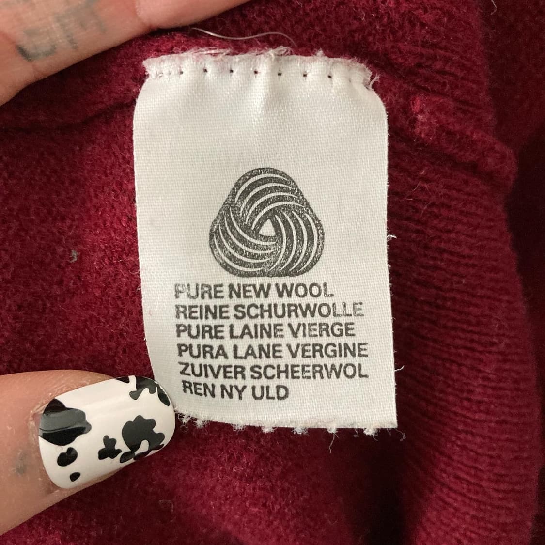 바버리 버건디 아가일 가디건 상품이미지5