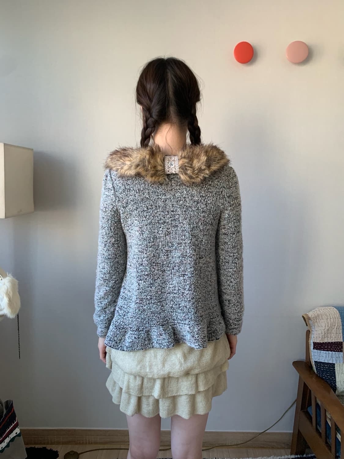 axes femme, fur blouse 상품이미지7