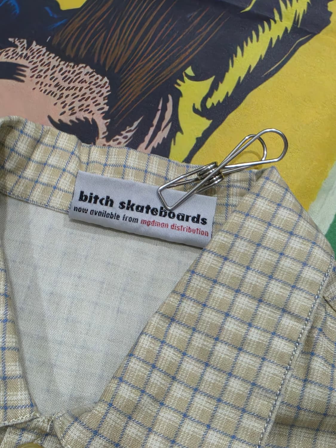 90's Bitch skateboards 체크반팔셔츠 L 상품이미지4