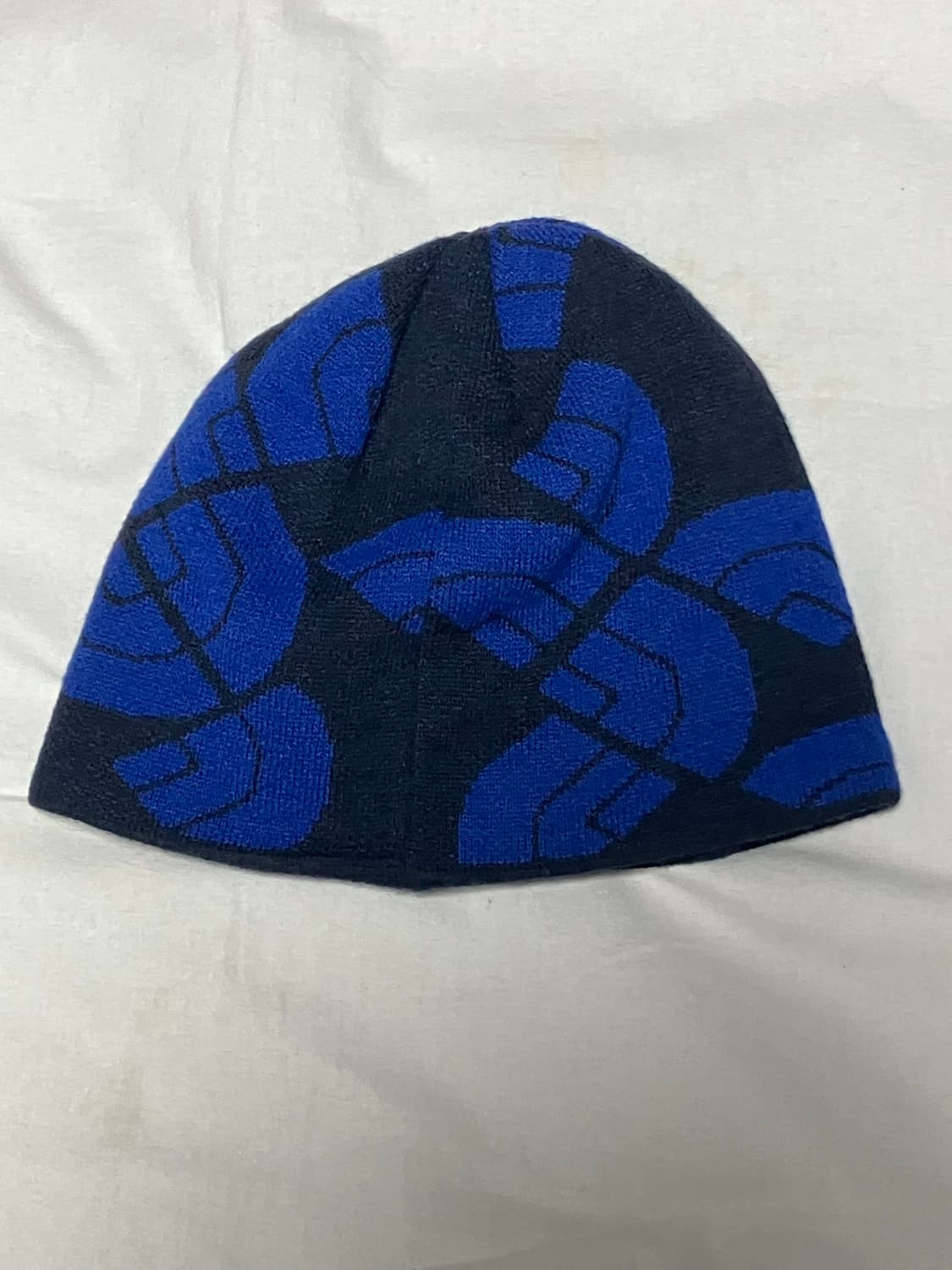 노스페이스 빅로고 패턴 비니 네이비 블루 상품이미지3