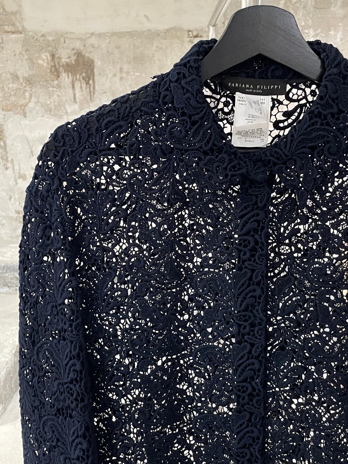 파비아나 필리피 다크 네이비 페이즐리 스냅 버튼 가디건 상품이미지2