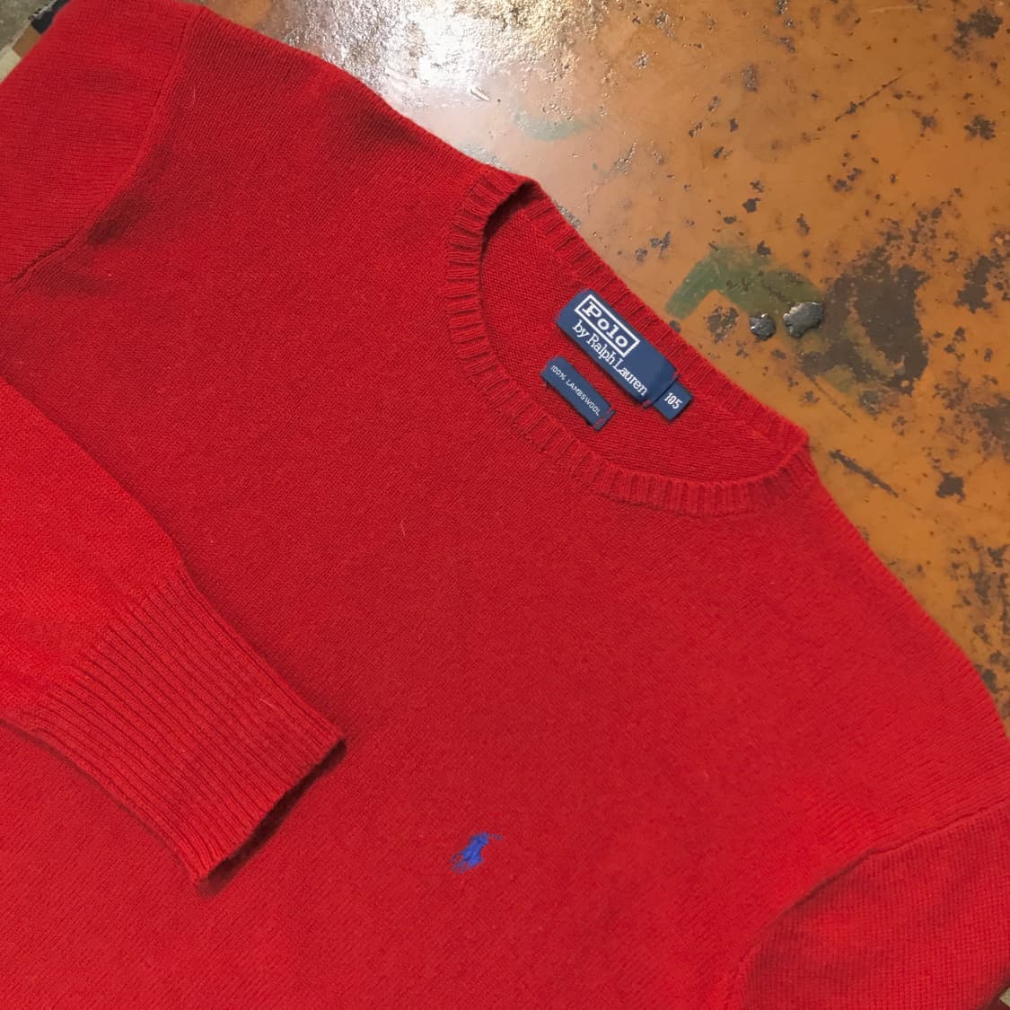 폴로랄프로렌 레드 울 니트 남성 110 사이즈 상품이미지3