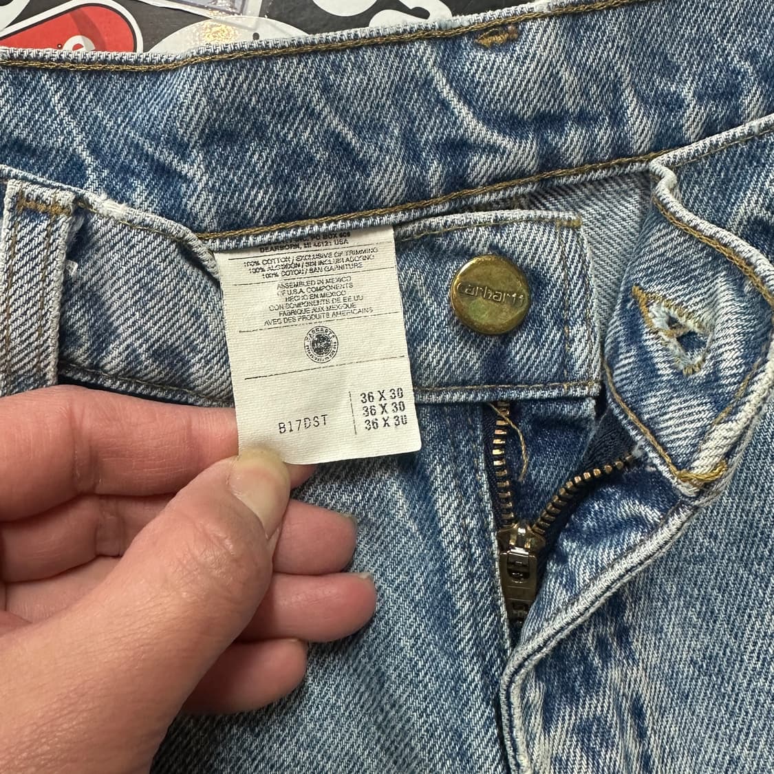 칼하트 블루 진 데님 팬츠 B17-DST 35 상품이미지7