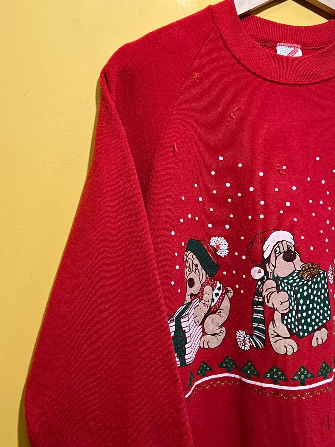 90s [여성L] USA 저지스 크리스마스 빈티지 맨투맨 상품이미지3