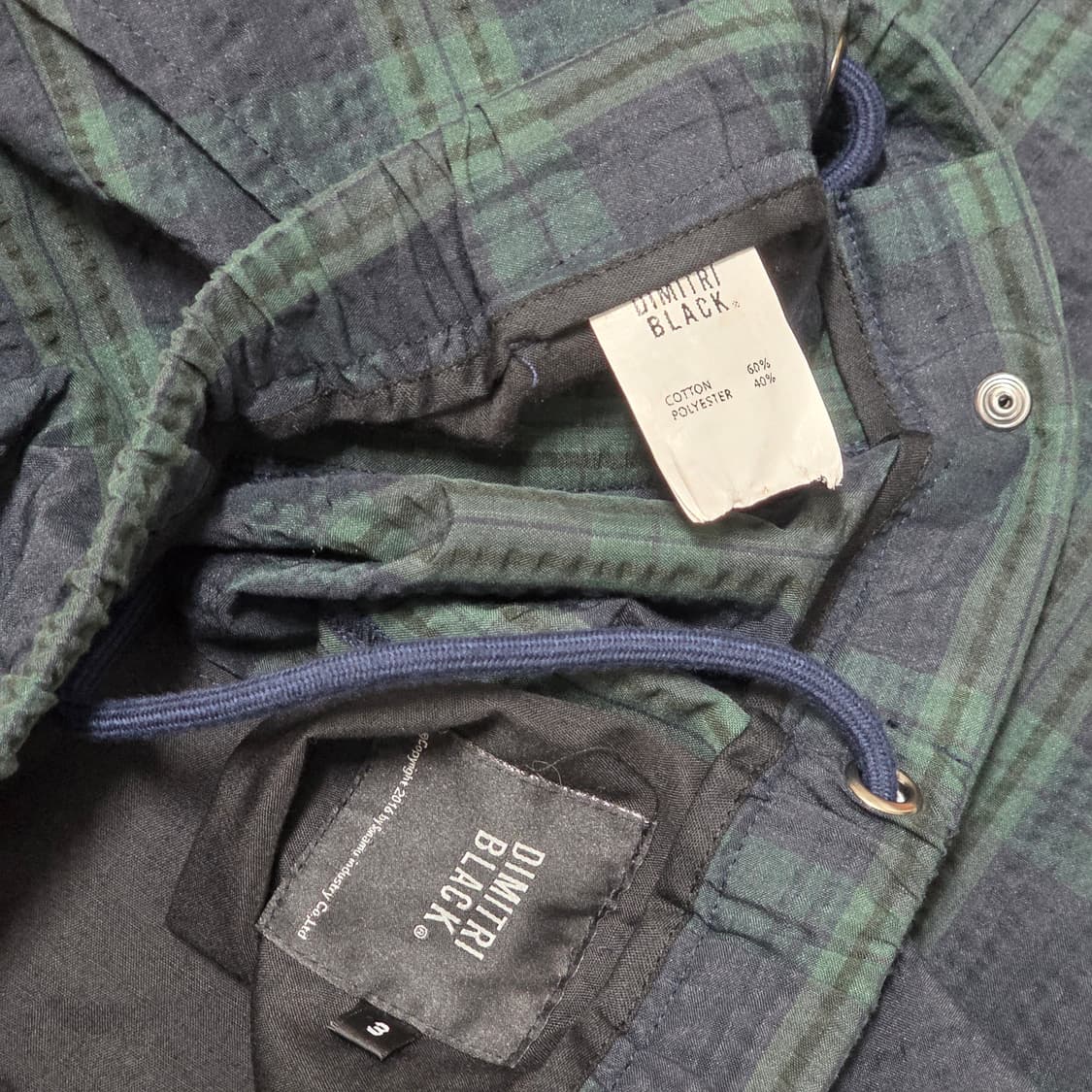 32) 디미트리블랙 시어서커 블랙와치 패턴 반바지 상품이미지3