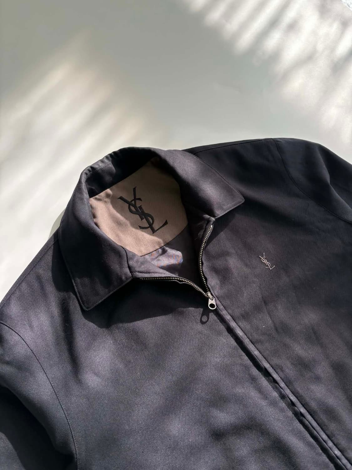 입생로랑 90s 울 스윙탑 폴리쉘 블루종 자켓 상품이미지3