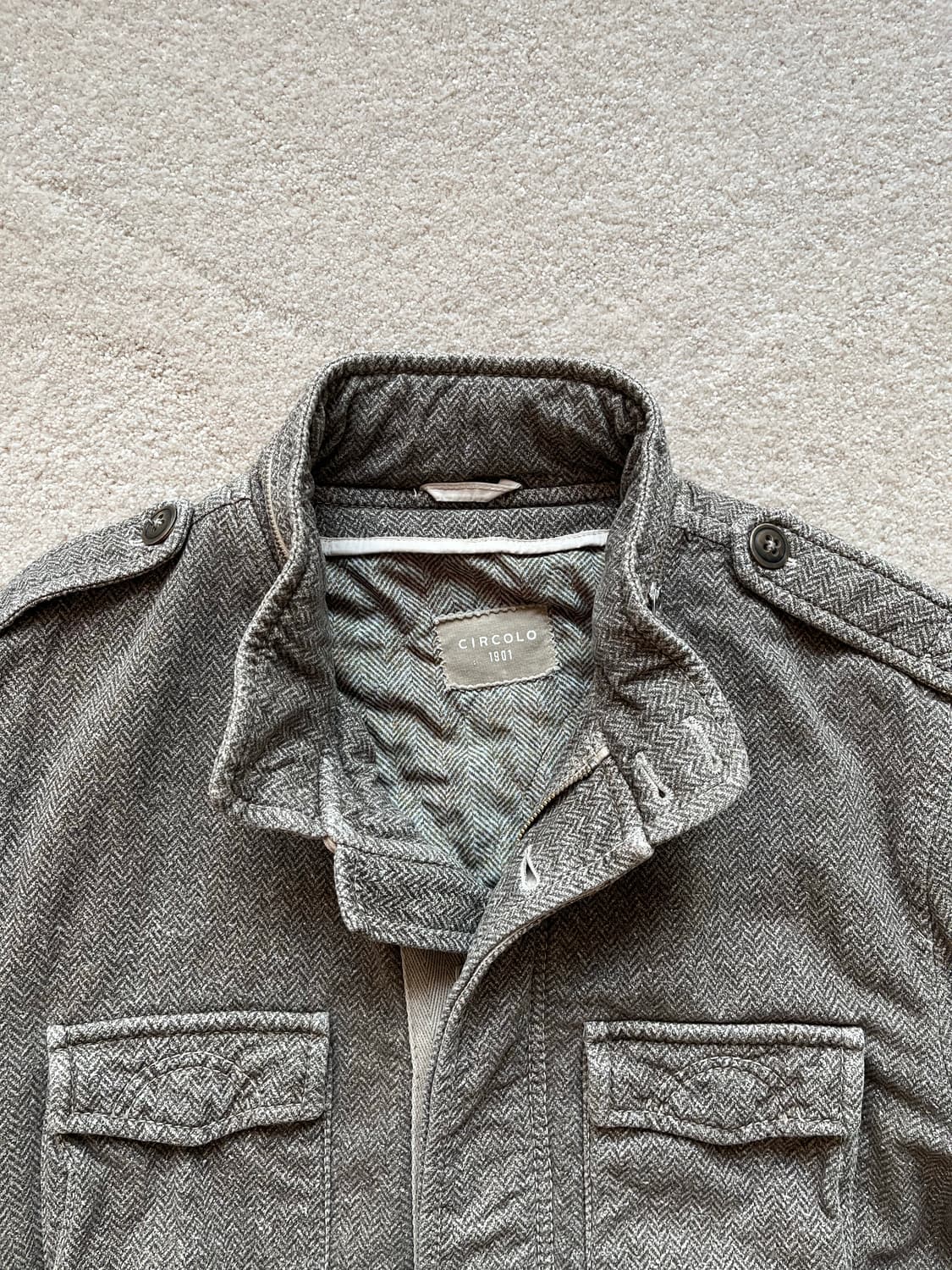 Circolo 1901 헤링본 유틸리티 필드 자켓 (103-105) 상품이미지3