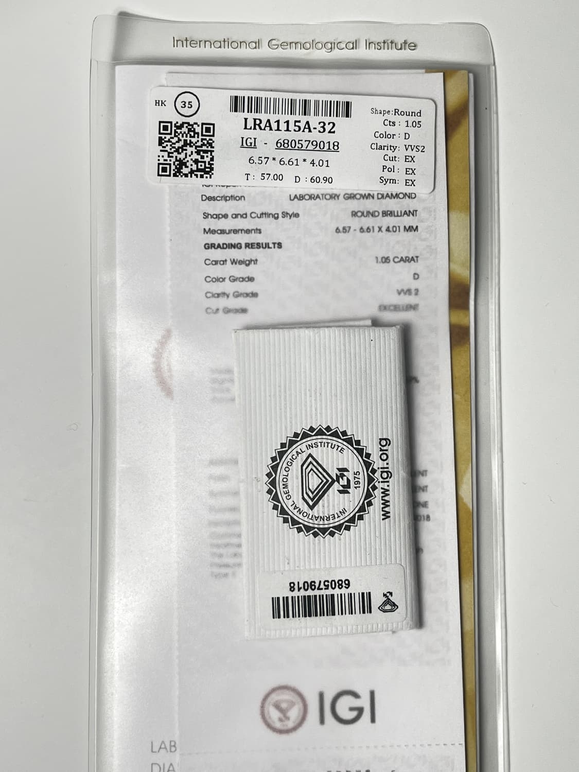 *새상품* 랩그로운다이아몬드 솔리테어 14k반지 상품이미지6