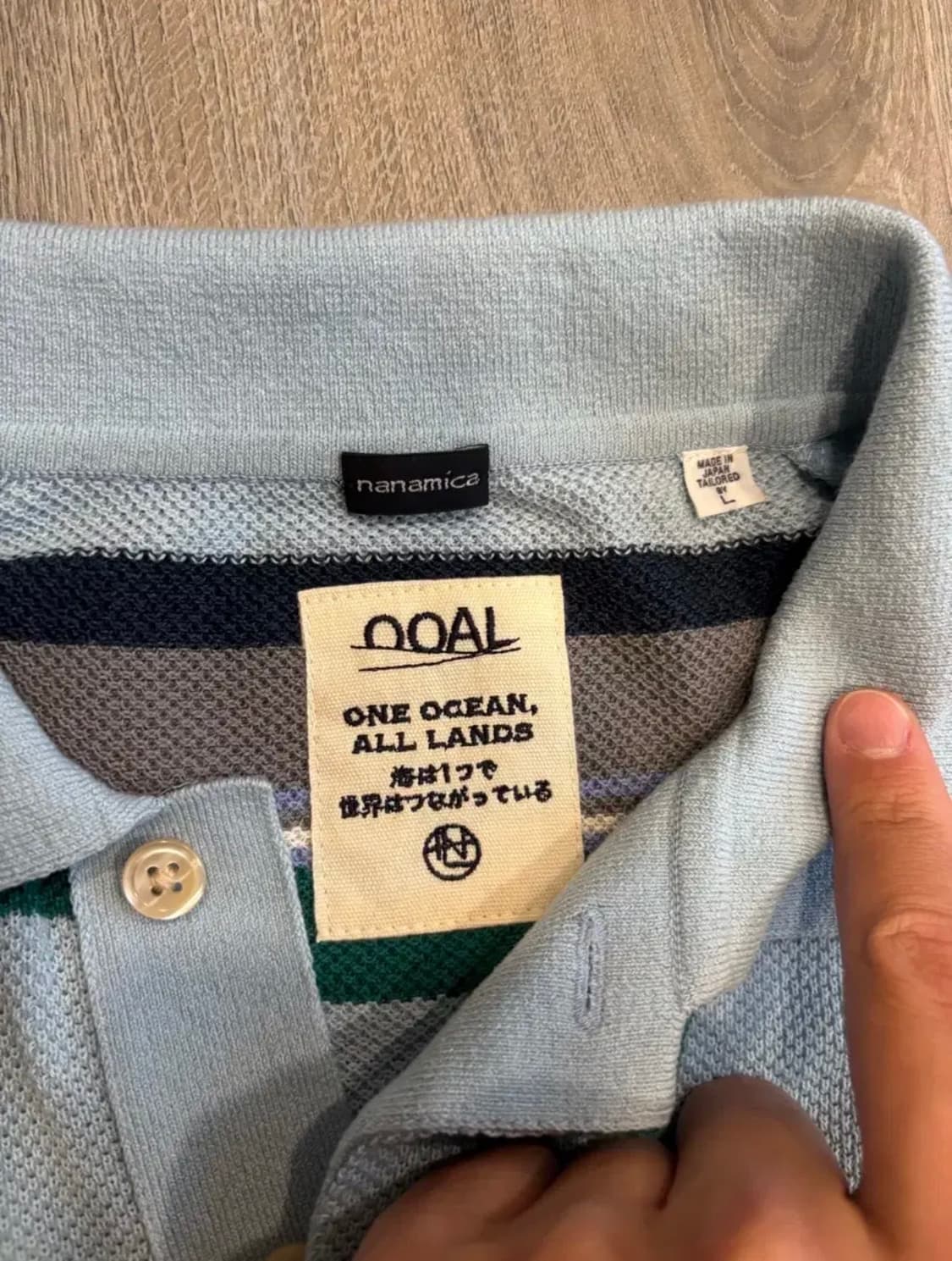 24SS 나나미카 스트라이프 폴로 니트 셔츠 L사이즈 상품이미지2
