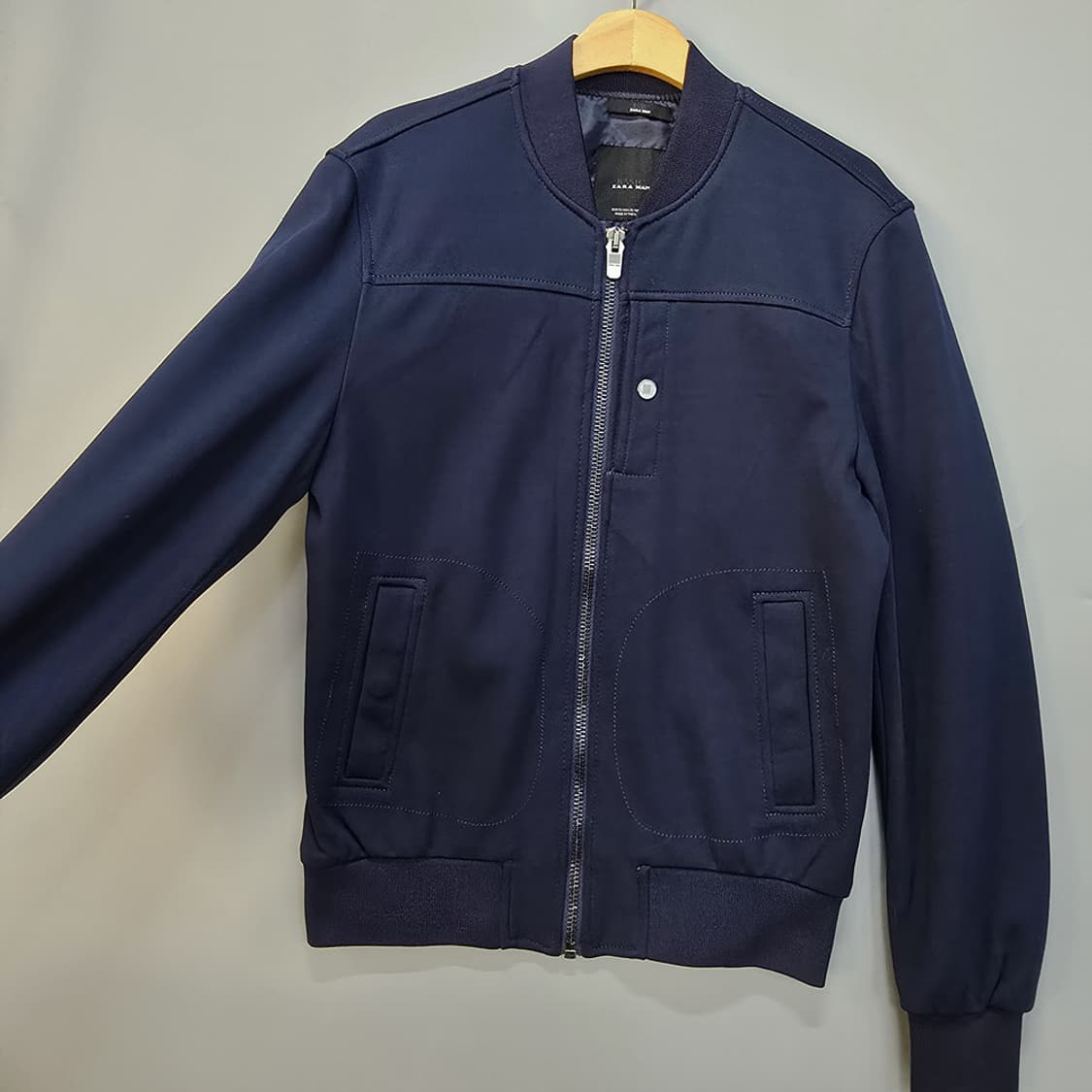 자라(ZARA) 베이직 집업 블루종 네이비 M 상품이미지2