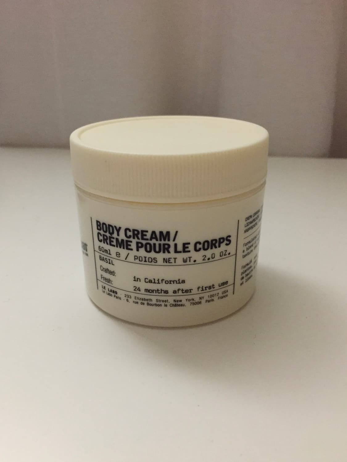 르라보 바디 크림 바질 60ML 상품이미지1