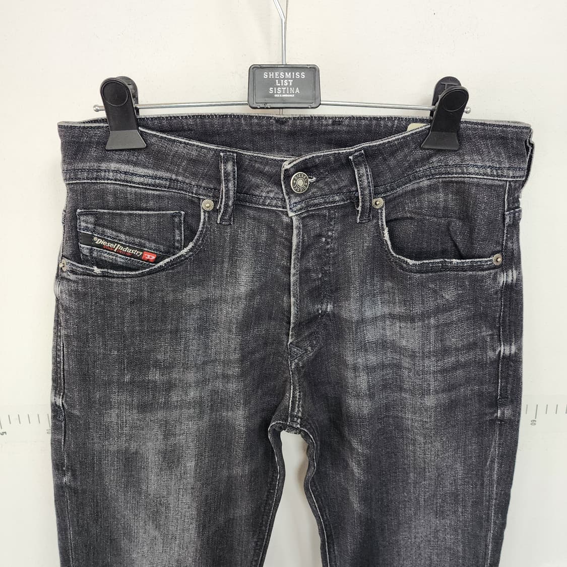 디젤 블랙 워싱 데님 청바지 상품이미지2