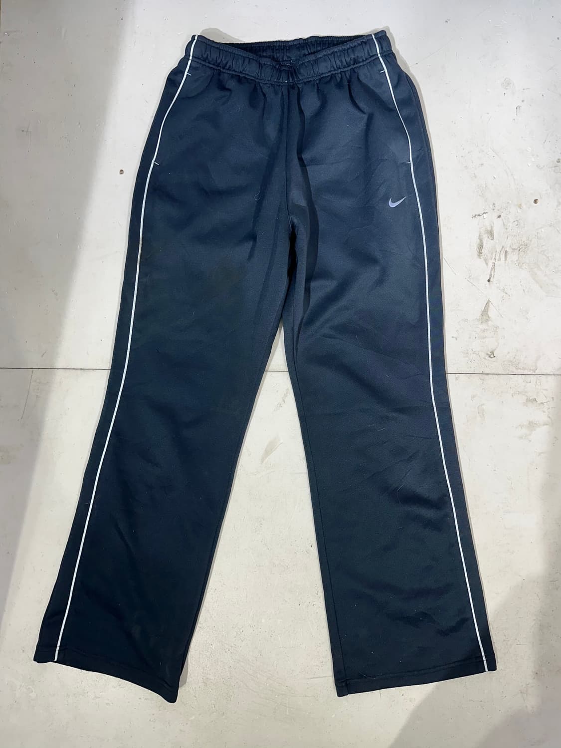 00s 나이키 네이비 와이드 사이드 라인 추리닝 바지 L 상품이미지4