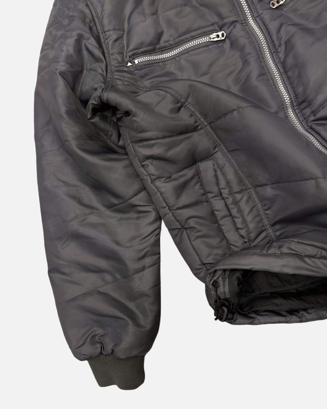 grey zip-up riding jacket 상품이미지4