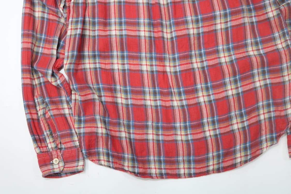 BACK NUMBER 백넘버 빈티지 캘리포니아 레터링 체크 워크 셔츠 상품이미지10