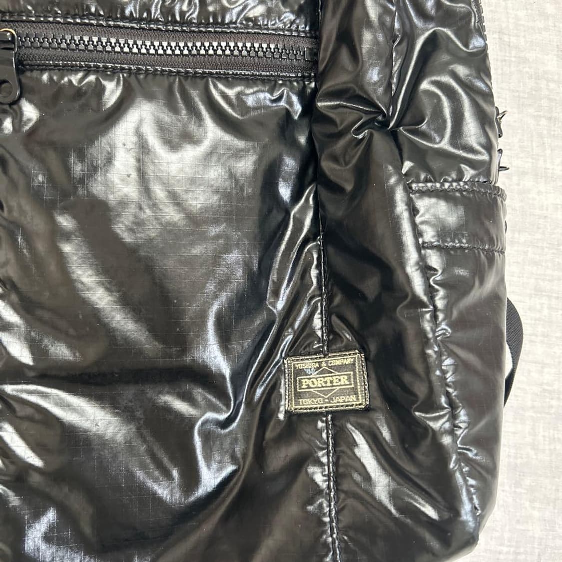 porter cire 백팩 유광 블랙 포터 럭색 상품이미지3