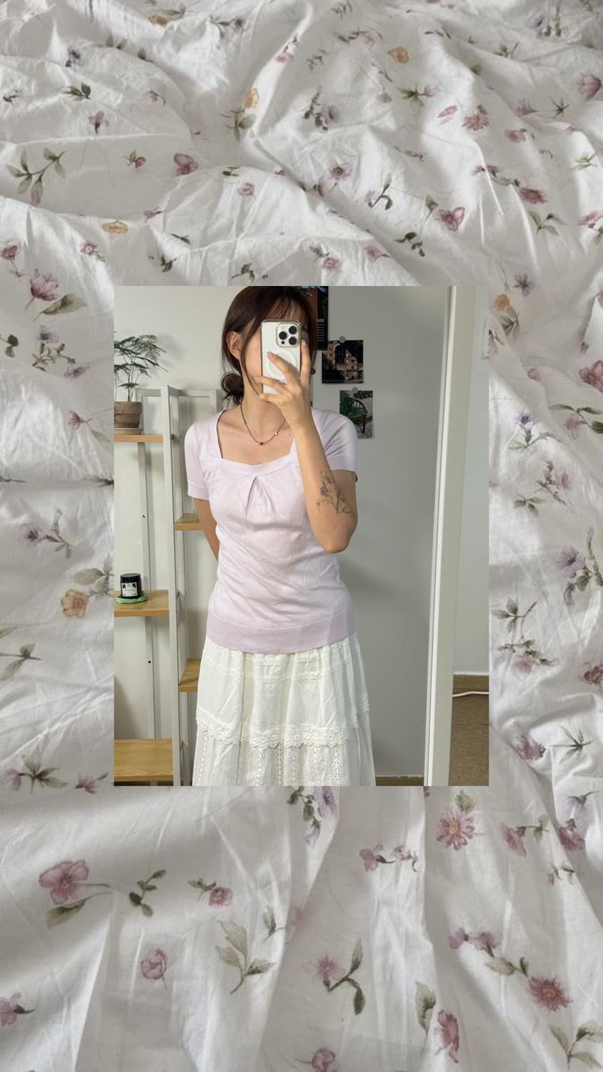 lilac knit blouse 상품이미지2