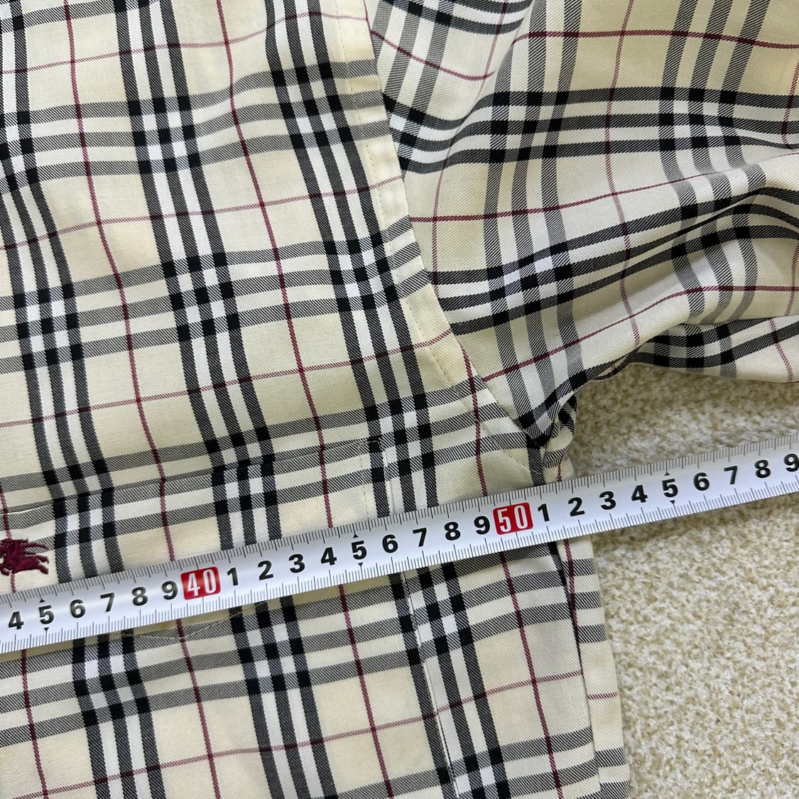 L 고급 체크 긴팔셔츠 (단추1개x)  0317D 상품이미지4