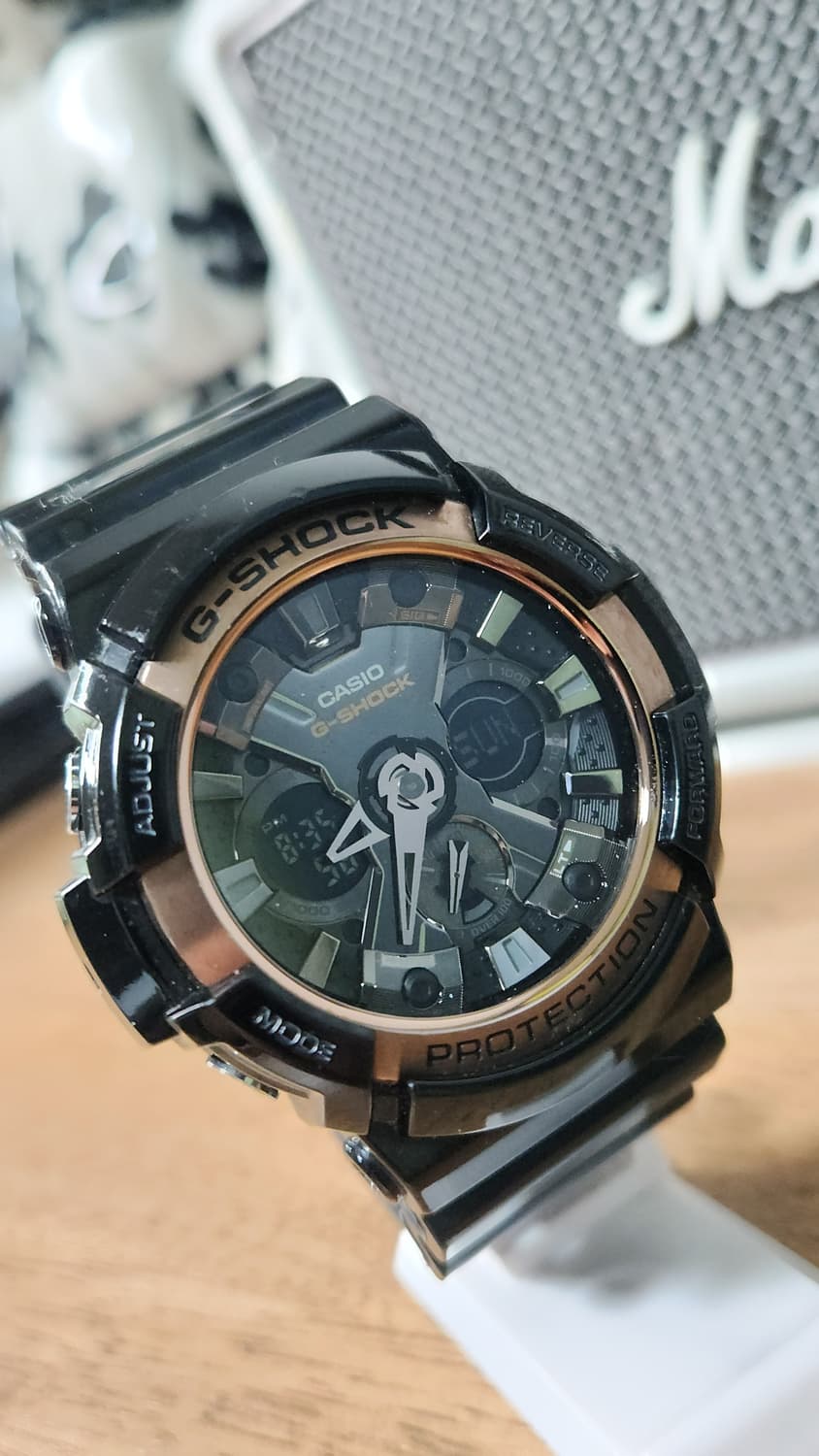 # 지샥 카시오 빅페이스 로즈골드 검금 아나디지 간지시계 급처 상품이미지6