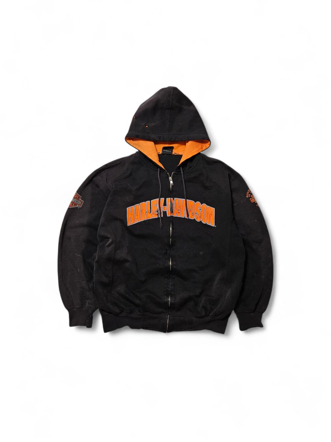 할리데이비슨 하드페이딩 데미지 후드집업 L 상품이미지1