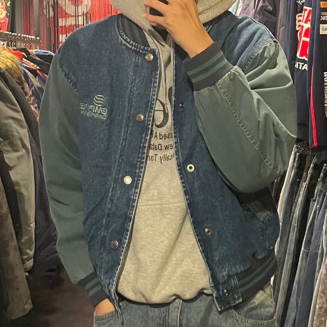 [IM] VTG 데님 바시티 자켓 상품이미지4