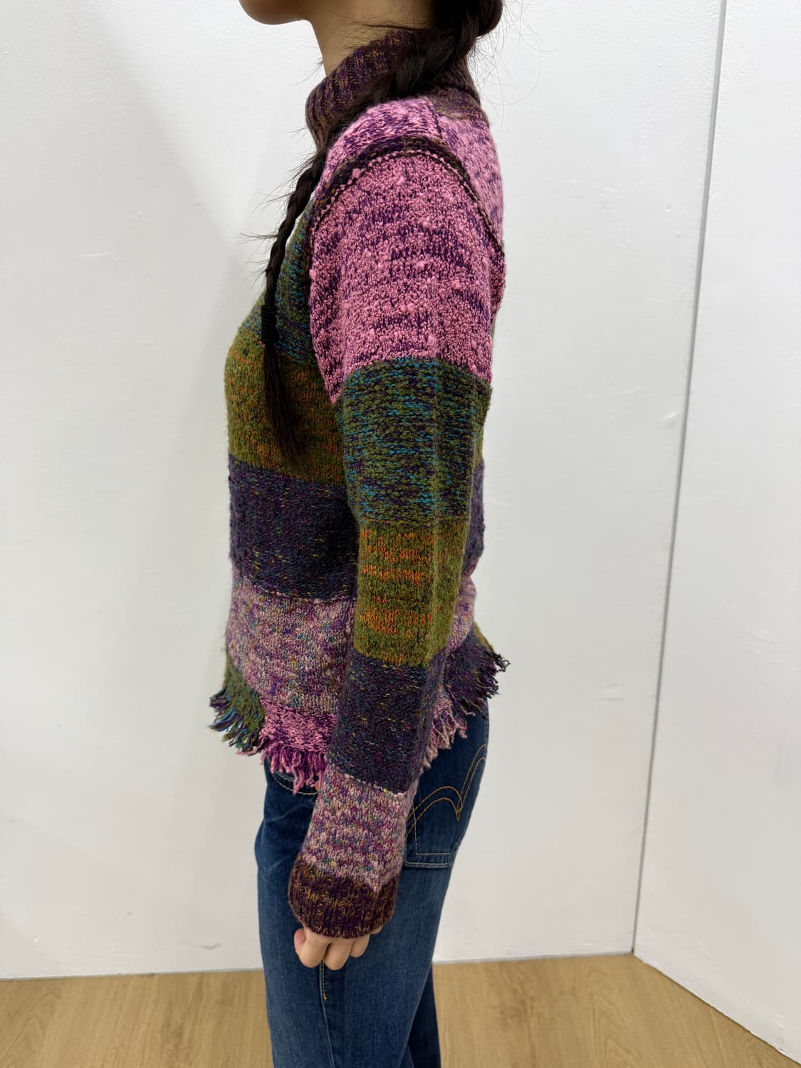 o,ipeo pink turtleneck knit 상품이미지2