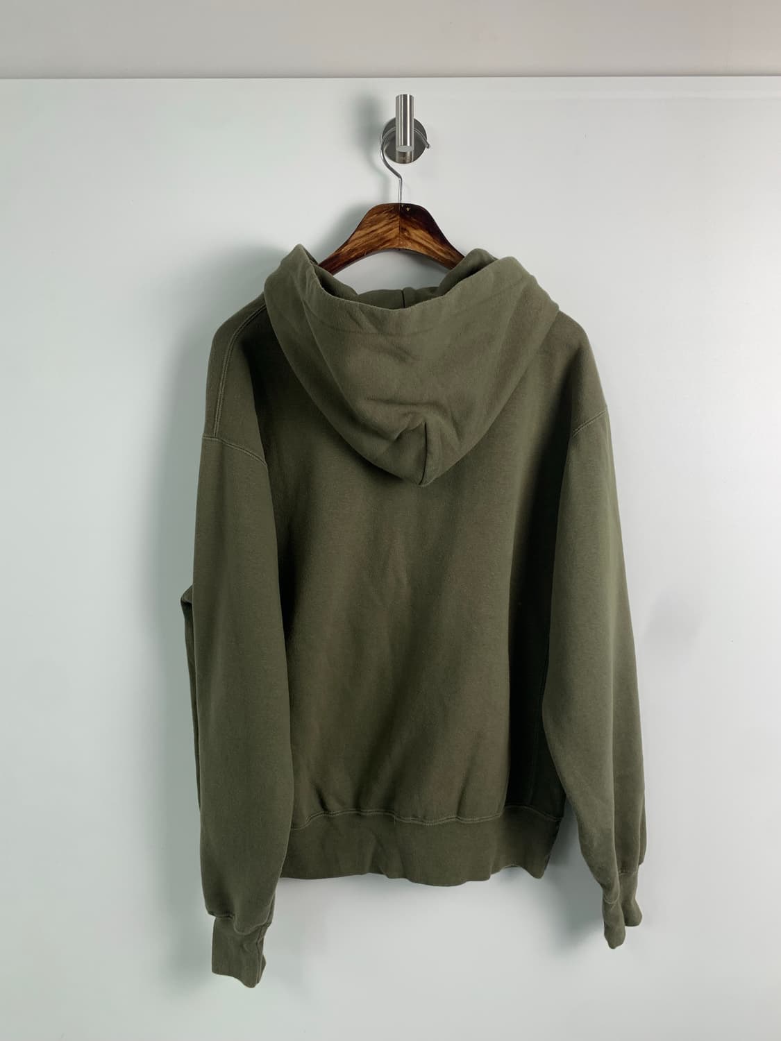 벤 데이비스 자수로고 카키 후드집업 상품이미지3